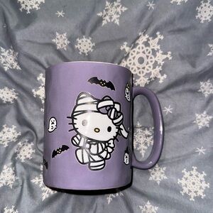 Halloween 2024 hello Kitty, purple mummy with bats and ghost mug